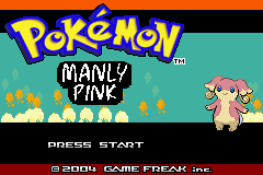 Pokemon Manly Pink (beta) Title Screen